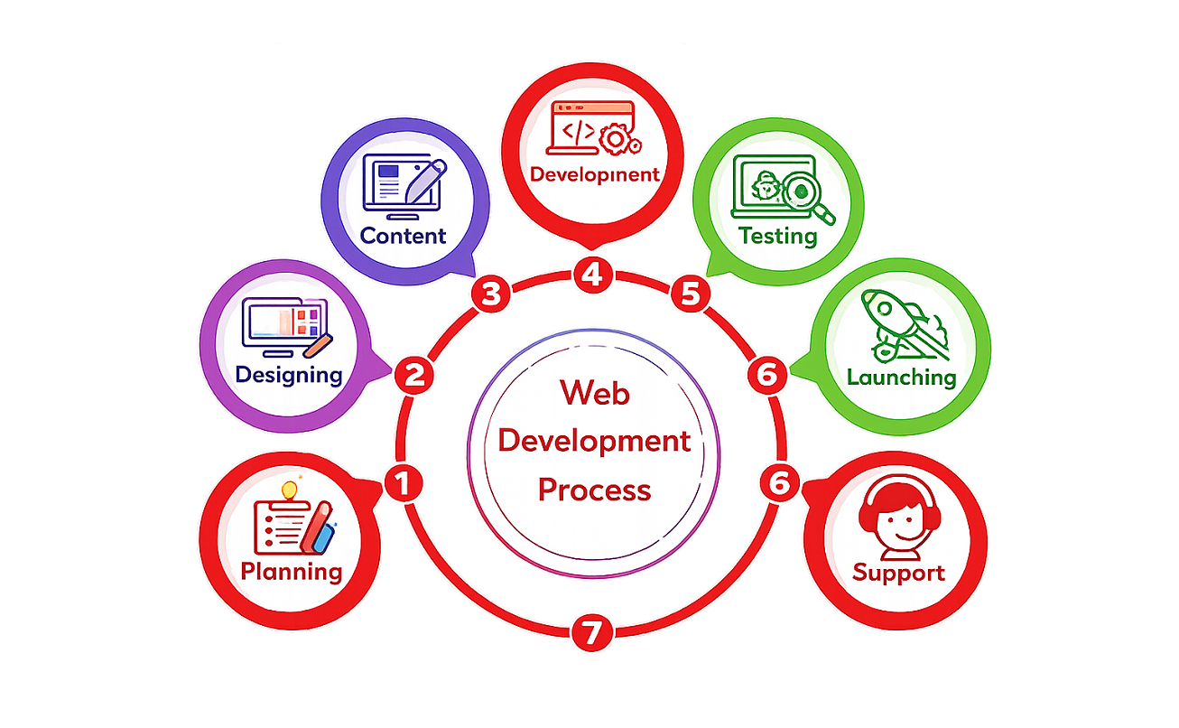 step of web development services cycle